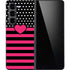 Polka Dots and Stripes Heart in Pink Galaxy Z Fold5 5G Skin